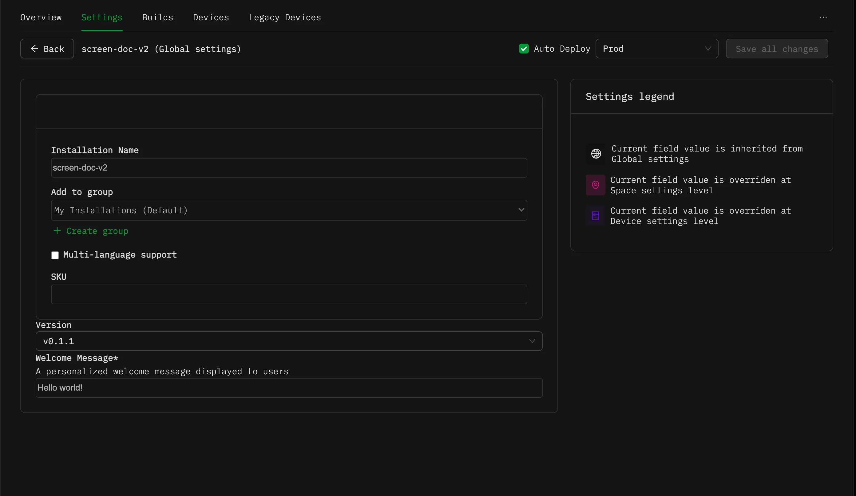 Settings Schema